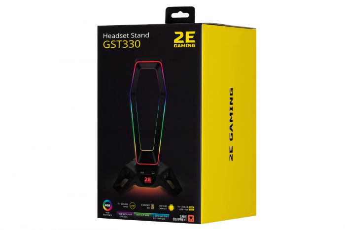 Підставка 3в1 для гарнітури 2E GAMING GST330 RGB 7.1 USB Black