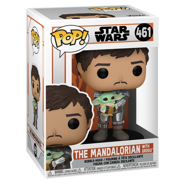Фігурка Funko POP! Bobble Star Wars Mandalorian Mandalorian with Grogu 54525