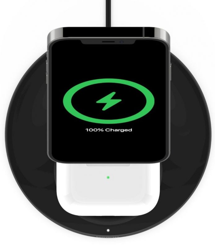 Бездротовий ЗП Belkin MagSafe 2in1 Wireless Charger, black