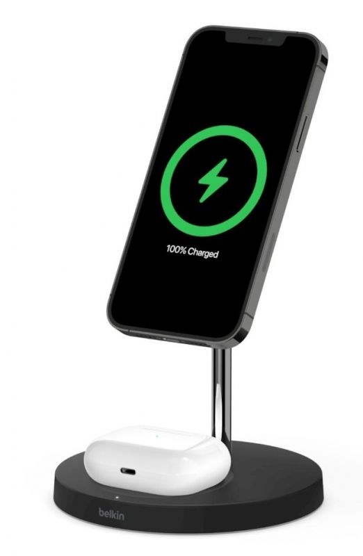 Бездротовий ЗП Belkin MagSafe 2in1 Wireless Charger, black