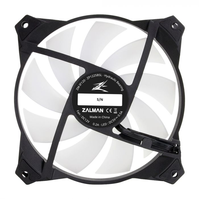 Корпусний вентилятор Zalman Infinity Mirror ZM-IF120, ARGB, 120мм, 1200rpm ± 10%, 3 pin, чорна рамка