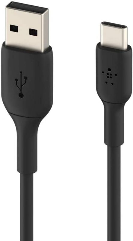 Кабель Belkin USB-A - USB-С, PVC, 1m, black