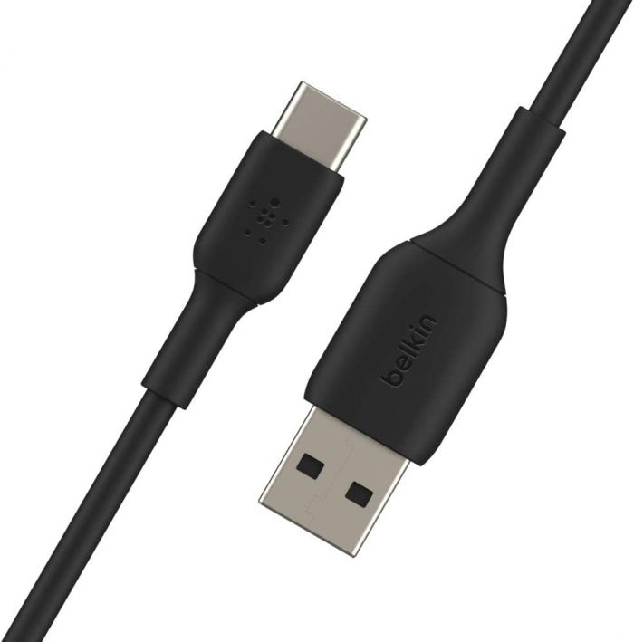 Кабель Belkin USB-A - USB-С, PVC, 1m, black