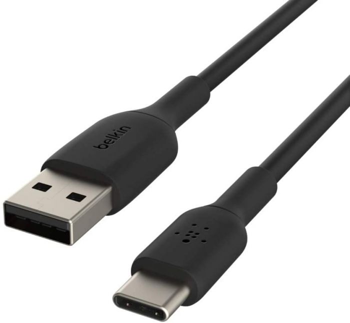 Кабель Belkin USB-A - USB-С, PVC, 1m, black