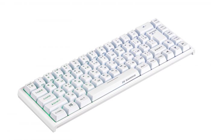 Клавіатура 2E GAMING KG350 RGB 68key USB White UKR