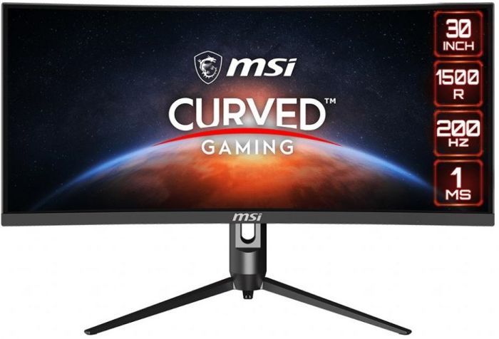 Монітор LCD 29.5" MSI Optix MAG301CR2, 2xHDMI, DP, 2xUSB, VA, 2560x1080, 200Hz, 1ms, 82%DCI-P3, CURVED, FreeSync