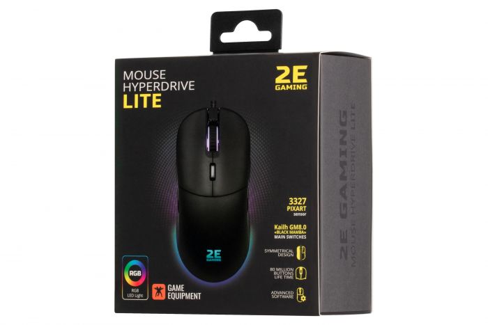 Миша 2E GAMING HyperDrive Lite, RGB Black