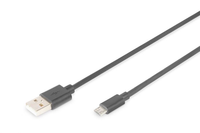 Кабель Digitus USB 2.0 (AM/microB) 0.9m, black