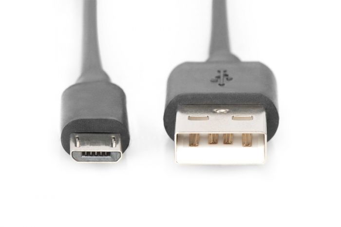 Кабель Digitus USB 2.0 (AM/microB) 1.8m, black