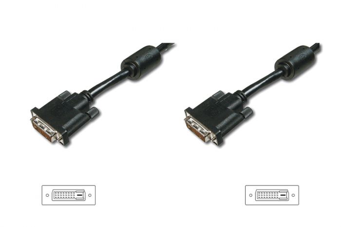 Кабель Digitus DVI-D dual link (AM/AM) 3m, black