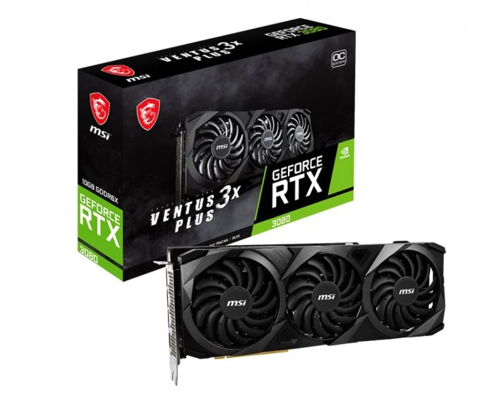 Вiдеокарта MSI GeForce RTX3080 10GB GDDR6X VENTUS 3X PLUS OC LHR