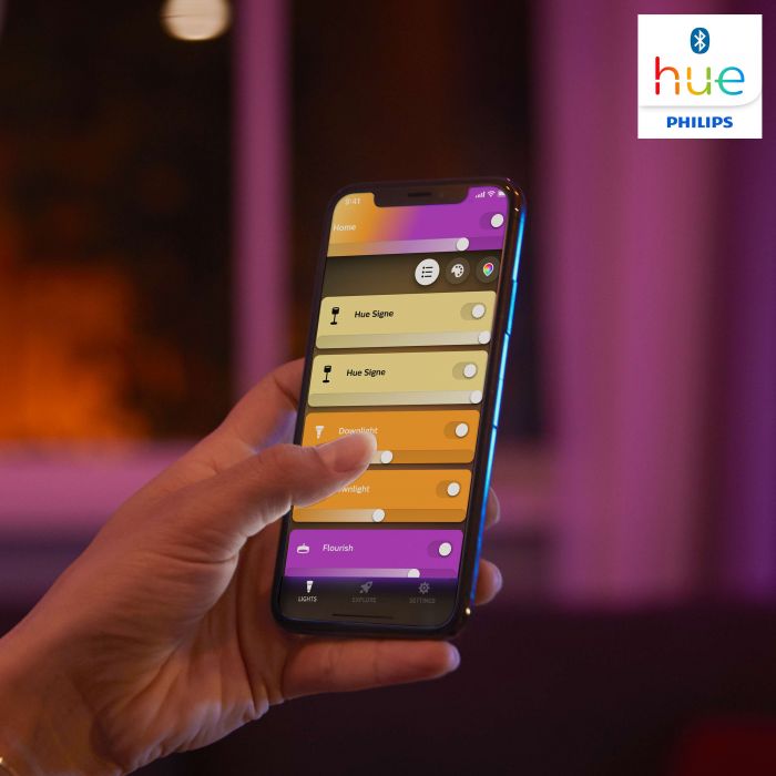 Настільний світильник Philips Hue Iris, 2000K-6500K, RGB, ZigBee, Bluetooth, розумний, димування, рожевий