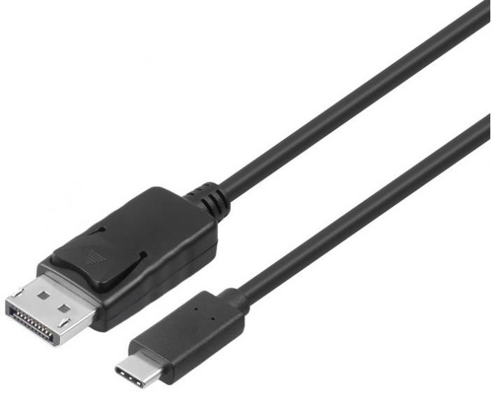 Кабель 2Е USB-C - DisplayPort (AM/AM), 3840*2160@60Hz, 1m, black