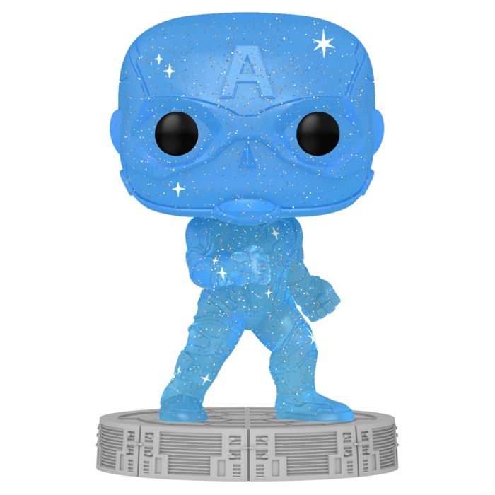 Фігурка Funko POP! Art Series Bobble Marvel Infinity Saga Captain America Blue w/Case 57614