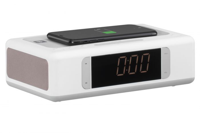 Акустична док-станція 2E SmartClock Wireless Charging, Alarm Clock, Bluetooth, FM, USB, AUX White