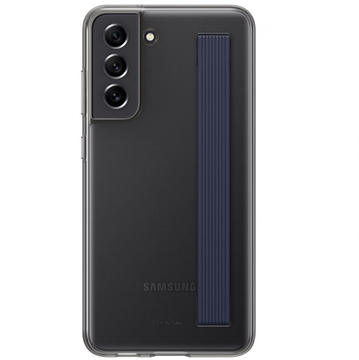 Чохол Samsung Clear Strap Cover для смартфону Galaxy S21 FE (G990) Dark Gray