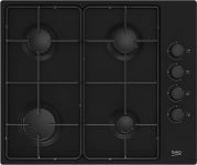 Варильна поверхня газова Beko HIGG64123SB - 60см/4 конф/емаль/газконтр/чорний