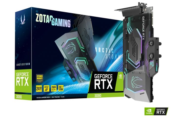 Відеокарта ZOTAC GeForce RTX 3090 24GB GDDR6X ArcticStorm water cooling