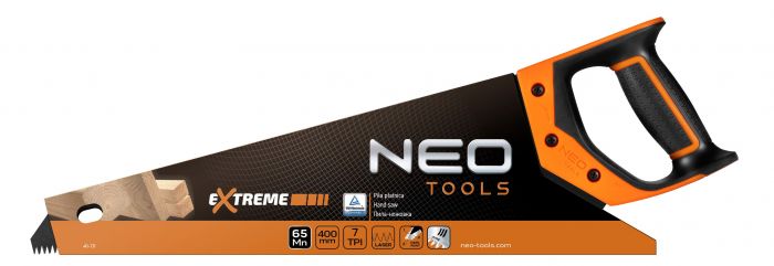 Ножівка по дереву Neo Tools, Extreme, 400 мм, 7TPI, PTFE