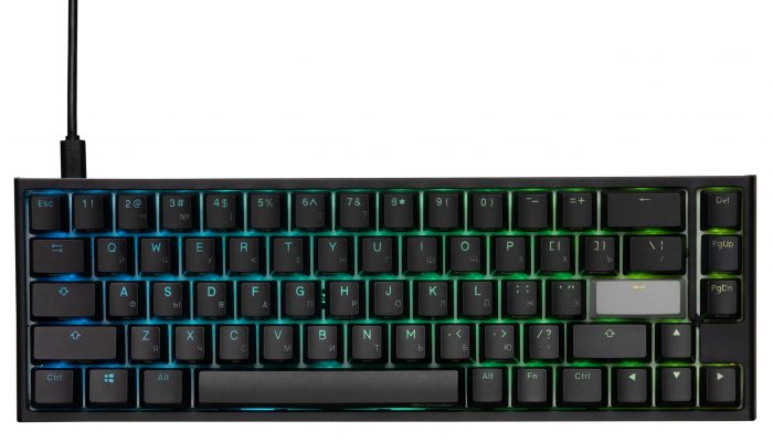 Клавіатура Ducky One 2 SF Cherry Blue RGB LED RU Black-White