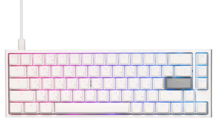 Клавіатура Ducky One 2 SF Cherry Red RGB LED RU White