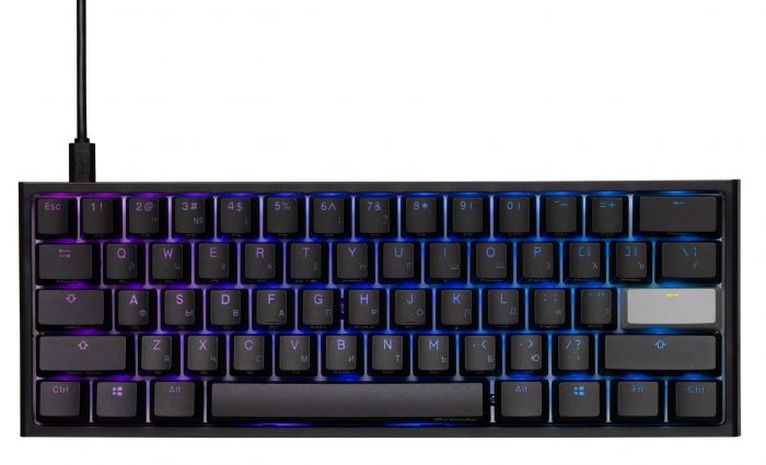 Клавіатура Ducky One 2 Mini Cherry Black RGB LED RU PBT Black-White