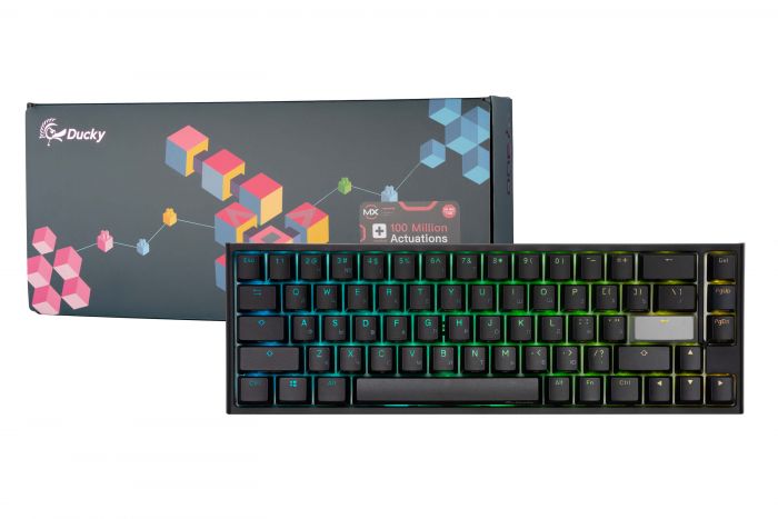 Клавіатура Ducky One 2 SF Cherry Blue RGB LED RU Black-White