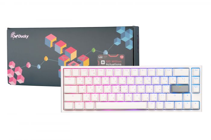 Клавіатура Ducky One 2 SF Cherry Blue RGB LED RU White