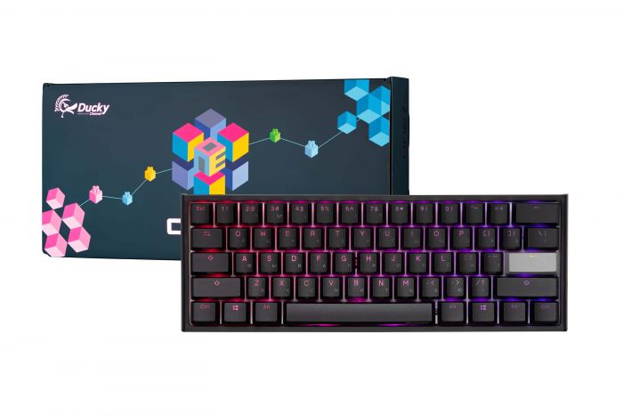 Клавіатура Ducky One 2 Mini Cherry Black RGB LED RU PBT Black-White