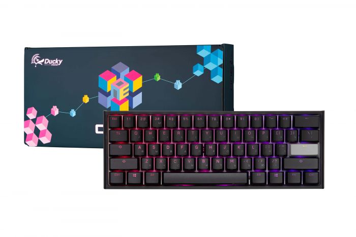 Клавіатура Ducky One 2 Mini Cherry Blue RGB LED UA/RU Black-White