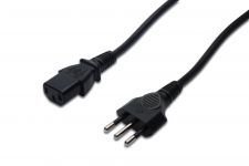 Кабель живлення DIGITUS Italy plug - C13 M/F, 1.8m, black