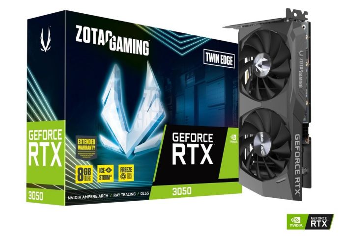 Відеокарта ZOTAC GeForce RTX 3050 8GB GDDR6 Twin Edge