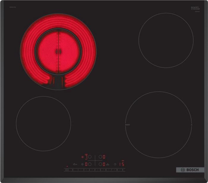 Варильна поверхня склокерамічна Bosch PKF651FP4E -60см/4 конфорки./слайдер/чорн