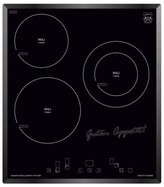 Варильна поверхня електрична Kaiser KCT4746FI - Шx45см./3 зони нагріву/сенсор/чорний