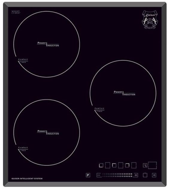 Варильна поверхня електрична Kaiser KCT4746FI - Шx45см./3 зони нагріву/сенсор/чорний