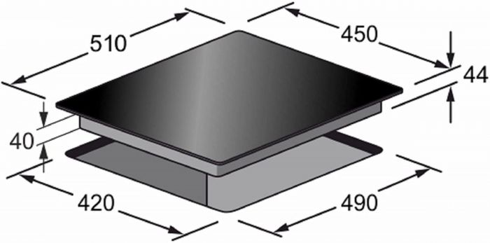 Варильна поверхня електрична Kaiser KCT4795FIAD - Шx45см./3 зони нагріва/сенсор/черний ретро