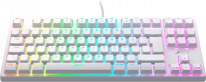 Клавіатура Xtrfy K4 TKL RGB Kailh Red RU White