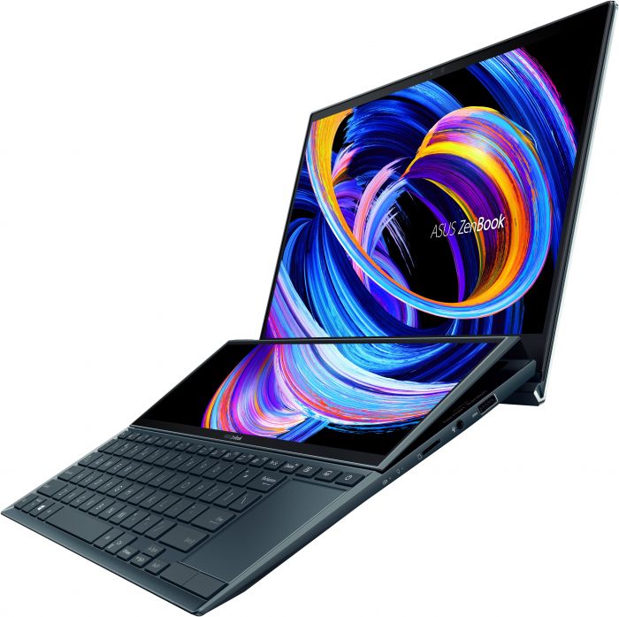 Ноутбук ASUS Zenbook Duo UX482EG-HY286T 14FHD Touch IPS/Intel i7-1165G7/32/1024F/NVD450-2/W10/Blue