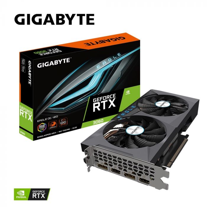 Відеокарта GIGABYTE GeForce RTX3060 12G GDDR6 EAGLE OC LHR