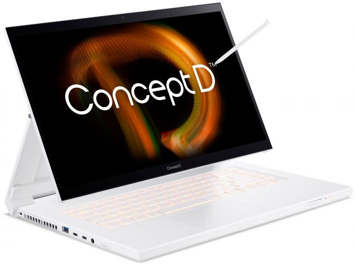 Ноутбук Acer ConceptD 7 CC715-72P 15.6UHD Touch/Intel i7-11800H/32/2048F/NVD A3000-6/W11P/White