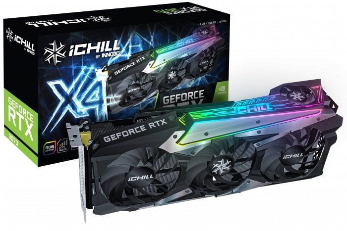 Відеокарта INNO3D GeForce RTX 3070 8Gb GDDR6 iChill X4 LHR