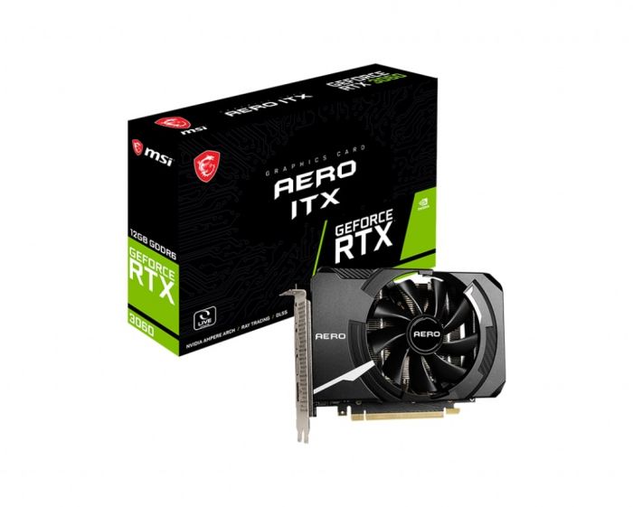 Вiдеокарта MSI GeForce RTX3060 12GB GDDR6 AERO ITX OC LHR