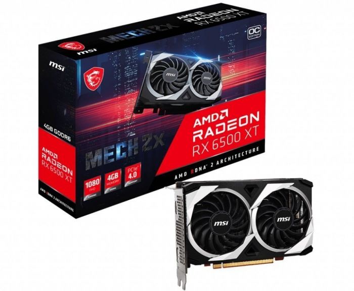 Вiдеокарта MSI Radeon RX 6500 XT 4GB DDR6 MECH 2X OC