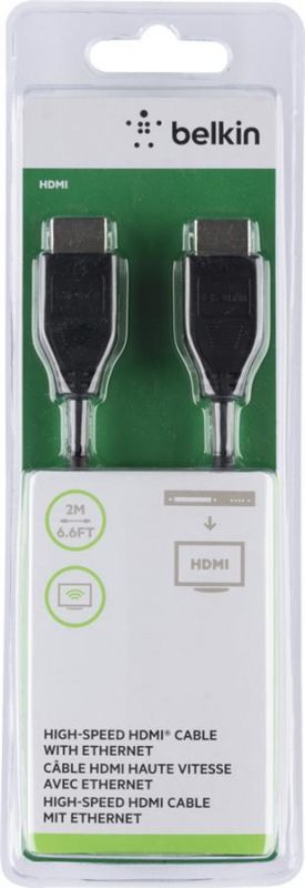 Кабель Belkin HDMI (AM/AM) High Speed Ethernet 2m, black
