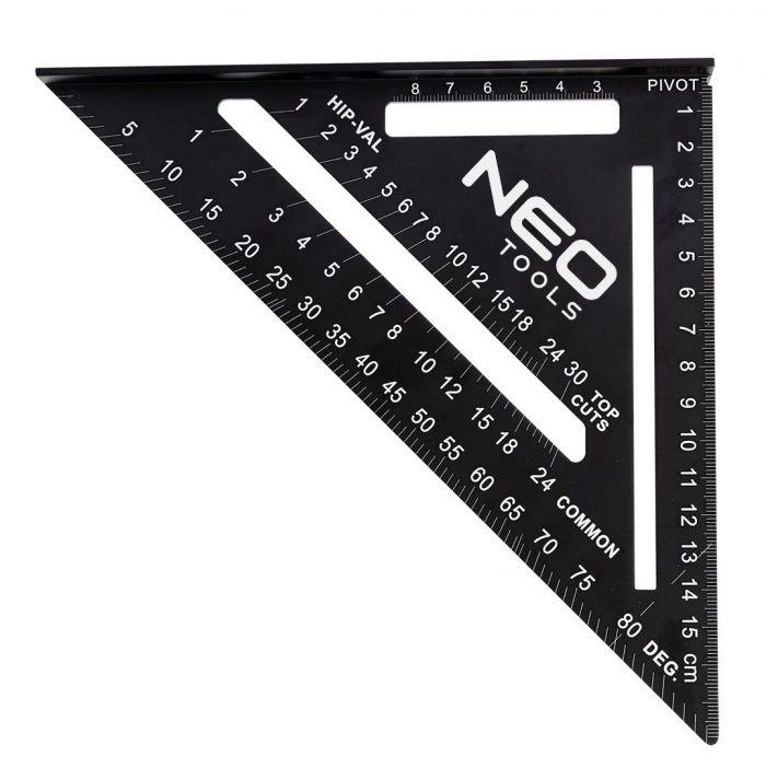 Кутник NEO, 15 см, 18.3x18.3x2.2 см, 45 і 90°