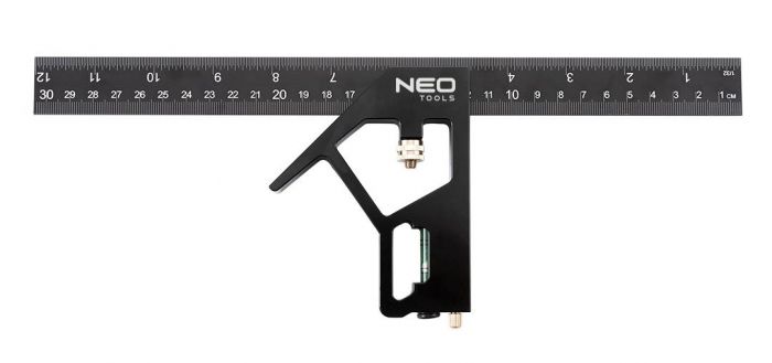 Кутник NEO, алюміній, 30 см, рукоятка з високою точністю нахилу