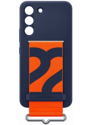 Чохол Samsung Silicone with Strap Cover для смартфону Galaxy S22+ (S906) Navy