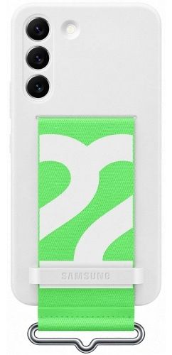 Чохол Samsung Silicone with Strap Cover для смартфону Galaxy S22+ (S906) White