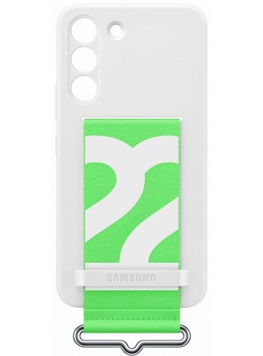 Чохол Samsung Silicone with Strap Cover для смартфону Galaxy S22+ (S906) White