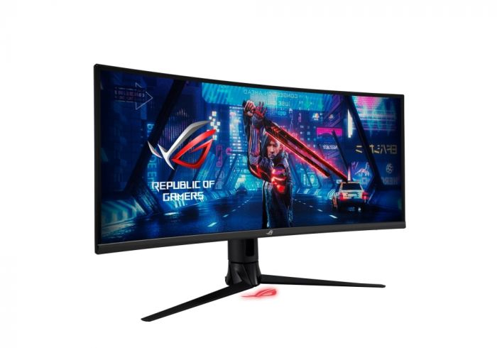 Монітор LCD 34.1" Asus ROG Strix XG349C HDMI, DP, USB-C, 2xUSB, MM, VA, 3440x1440, 180Hz, 1ms, 98%DCI-P3, CURVED, G-SYNC, HAS, HDR400